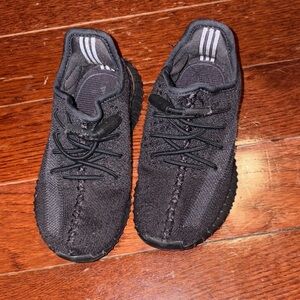 Black Knit Slip-On Sneakers